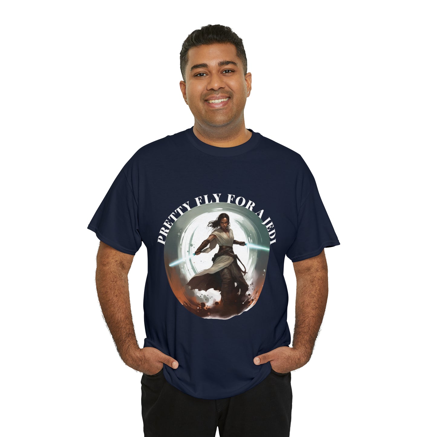 Pretty Fly for a Jedi Tee Shirt - Perfect Gift for Sci-Fi Fans Unisex Heavy Cotton Tee