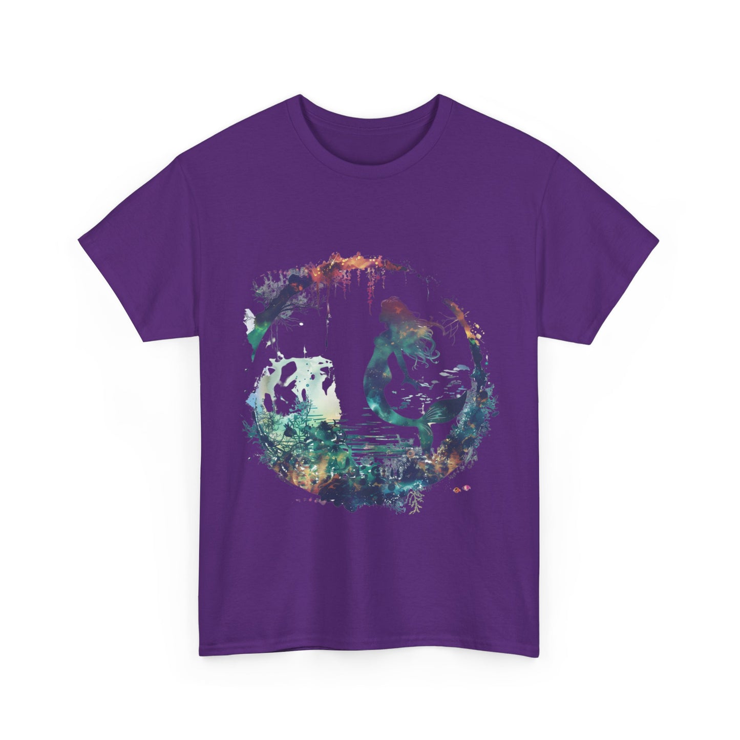 Enchanted Mermaid Silhouette - Dark Academia Unisex Heavy Cotton Tee