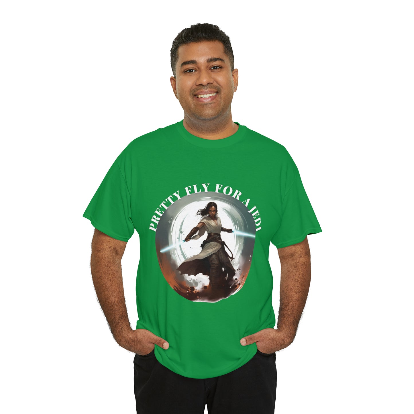 Pretty Fly for a Jedi Tee Shirt - Perfect Gift for Sci-Fi Fans Unisex Heavy Cotton Tee